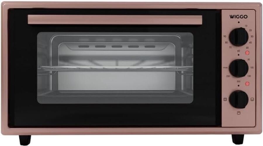 Mini oven 45 liter vrijstaand roze ideaal voor meerdere gerechten tegelijk SnelShoppen