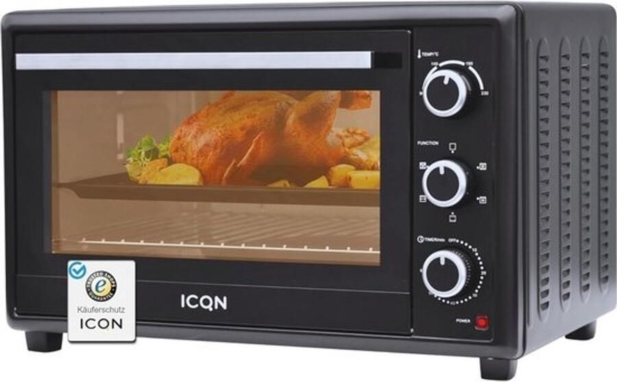 Mini oven 50 liter met circulatielucht en braadspit