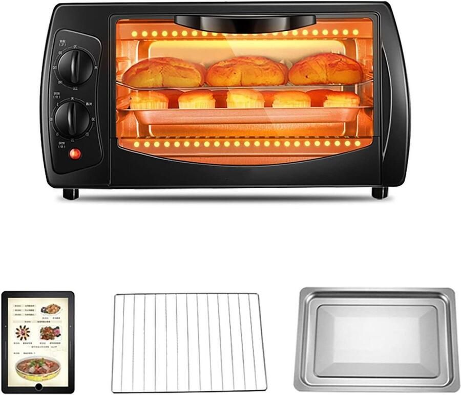 Mini-oven Aanrecht oven Veelzijdig koken Instelbare temperatuur 10 Liter Wit
