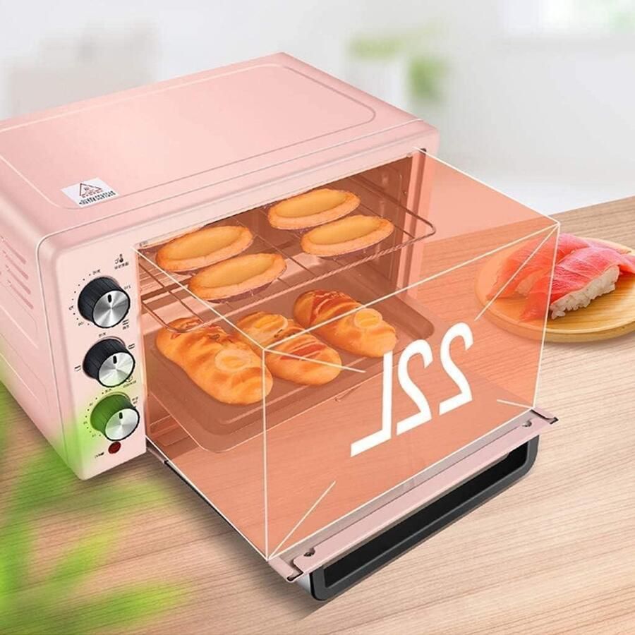 Mini Oven Aanrechtoven Compact Huishoudelijk Bakken Instelbare Temperatuur 22 Liter Blauw