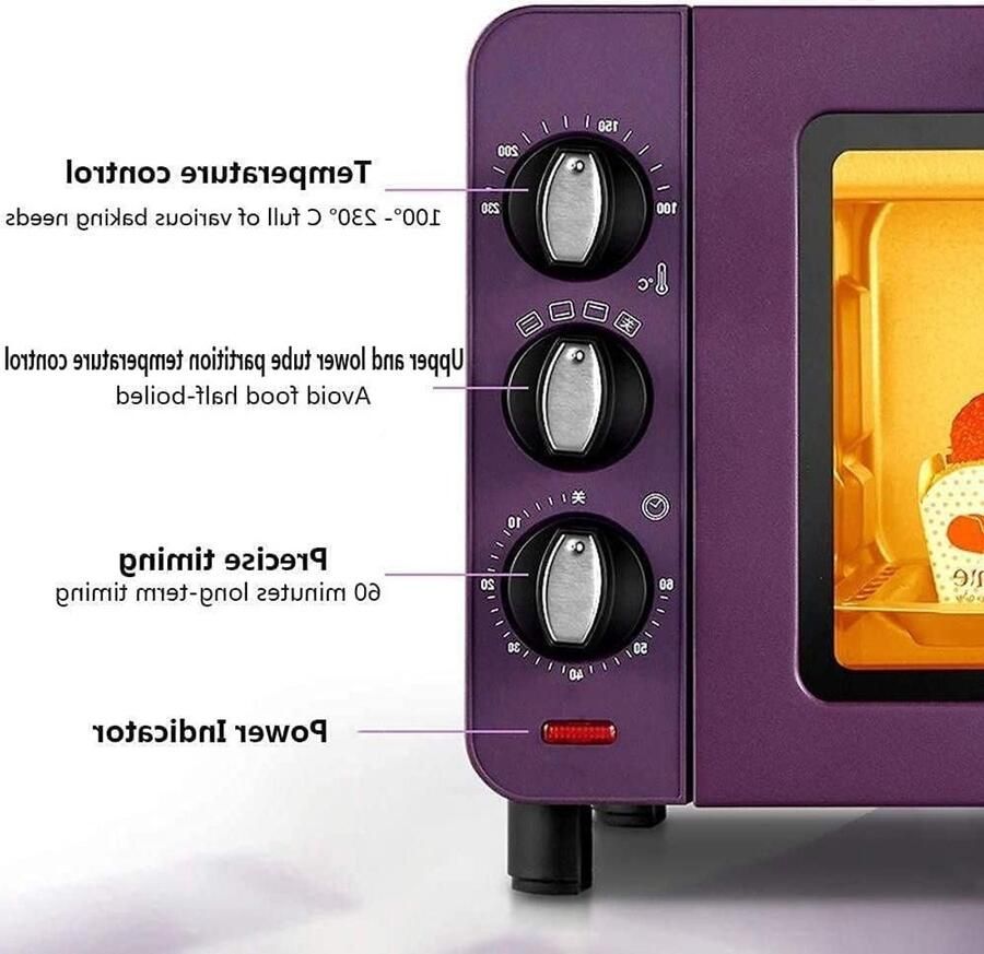 Mini Oven Aanrechtoven Convectie Koken Bakken Multifunctioneel 15 Liter Zwart