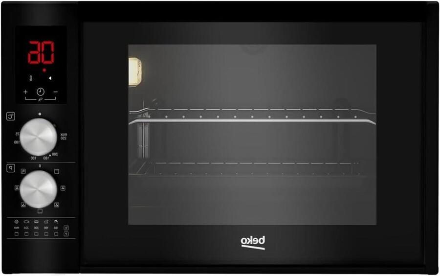 Mini Oven Aanrechtoven Convectieoven Koken en Bakken Met Stoomfunctie 30 Liter Zwart