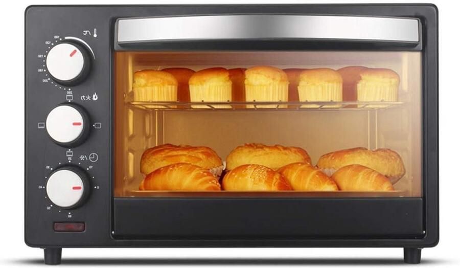 Mini Oven Aanrechtoven Elektrisch Kleine Gerechten Bereiden 3 Verwarmingsmodi 20 Liter Rood