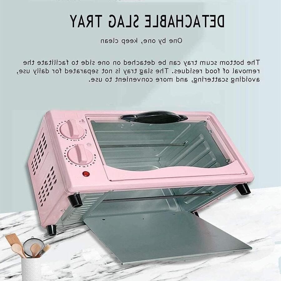 Mini Oven Airfryer Heteluchtoven Convectieoven Snelle Maaltijden Bereiden Compact Multifunctioneel 12 Liter Roze