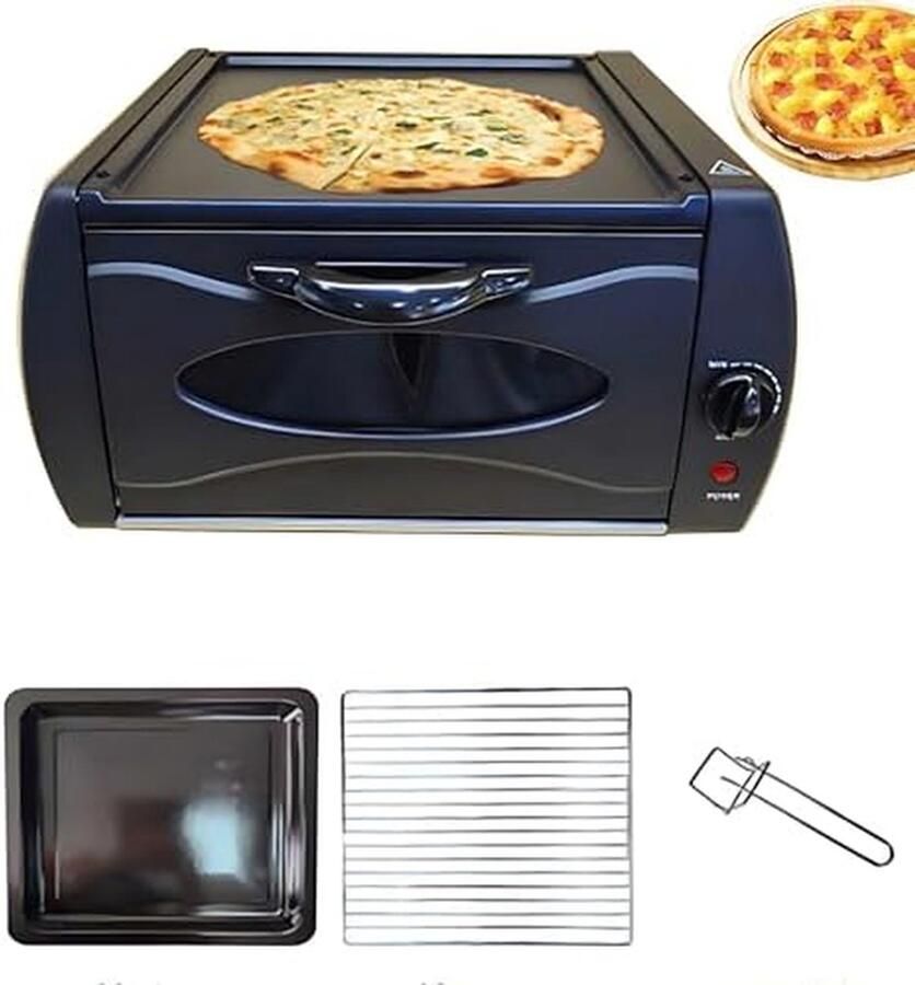 Mini Oven Brood Maker Pizza Bakken Anti-aanbak Laag 14 Liter Zwart