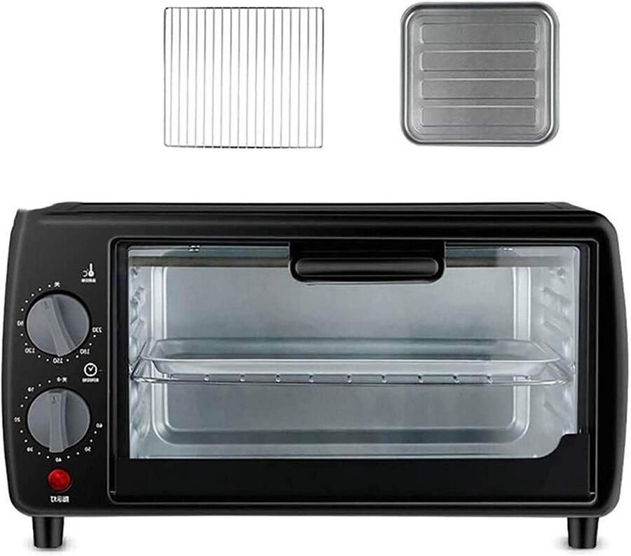 Mini Oven Compacte Keukenoven Snel Bakken Energiezuinig Ontwerp 9L Capaciteit Zwart