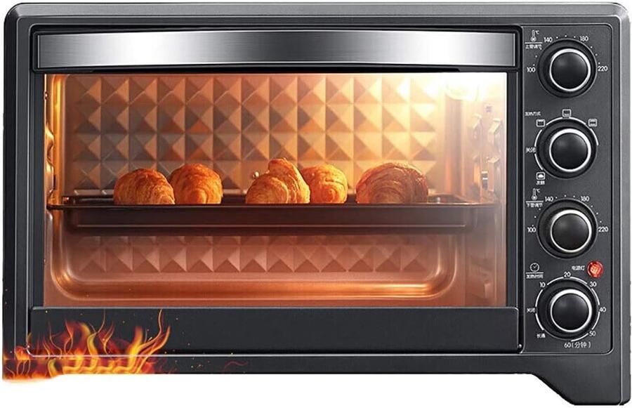 Mini Oven Compacte Keukenoven Snel Eten Bereiden 7 Verwarmingsstanden 38 Liter Groen