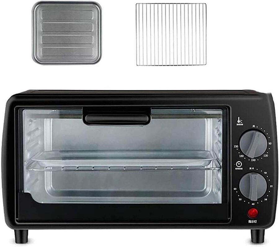 Mini Oven Compacte Keukenoven Snel Gerechten Bereiden Energiezuinig Ontwerp 9L Capaciteit Zwart