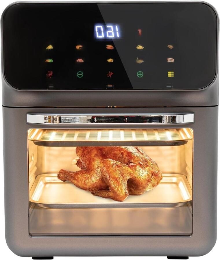 Mini Oven Elektrische Oven Koken Bakken Hetelucht Circulatie 13 Liter Zwart