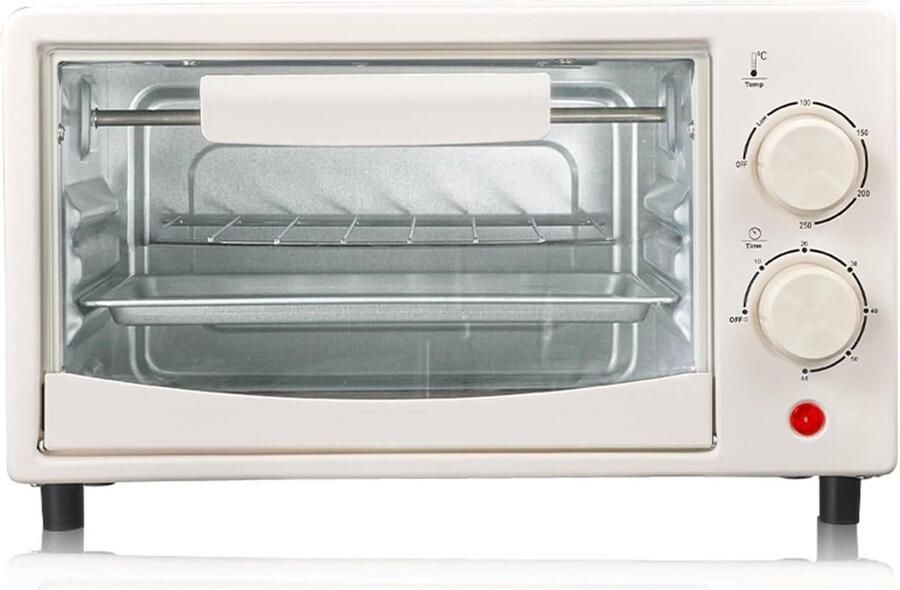 Mini Oven Compacte Oven Koken en Bakken Met Grill en Rotisserie 12 Liter Wit