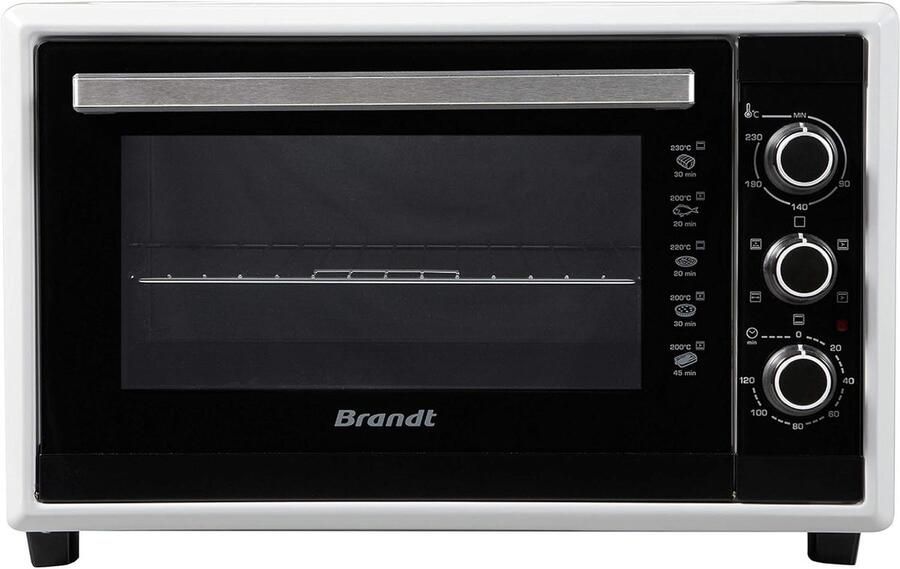 Mini Oven Compacte Oven Multifunctioneel Koken Met Draaispies 42 Liter Capaciteit Wit Zwart