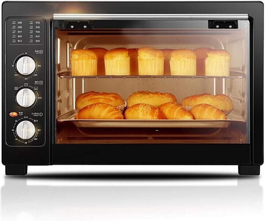 Mini Oven Elektrische Grill Gezinsmaaltijden Bereiden Flexibele Warmte Instelling 38 Liter Capaciteit Rood