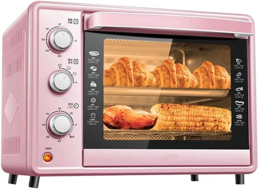 Mini Oven Elektrische Oven Bakken en Grillen 30 Liter Capaciteit 44cm Breed Zwart