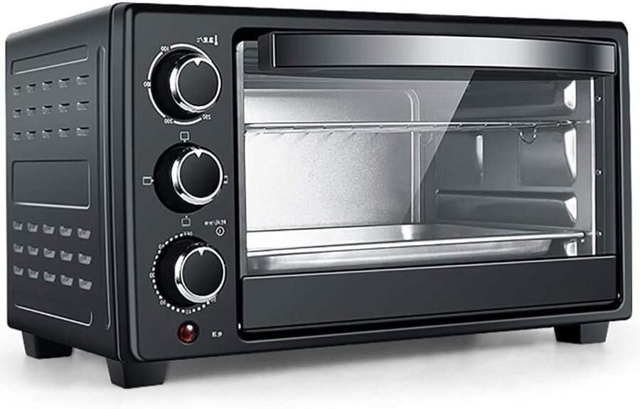 Mini oven Elektrische oven Bakken en koken Instelbare temperatuur 23 liter Zwart