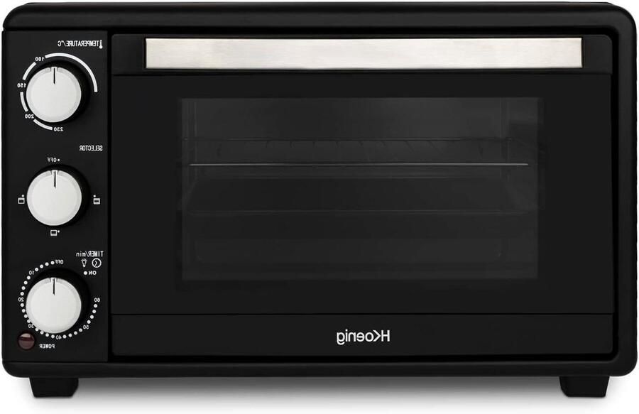 Mini Oven Elektrische Oven Compact Koken Programmeerbaar 25 Liter Zwart