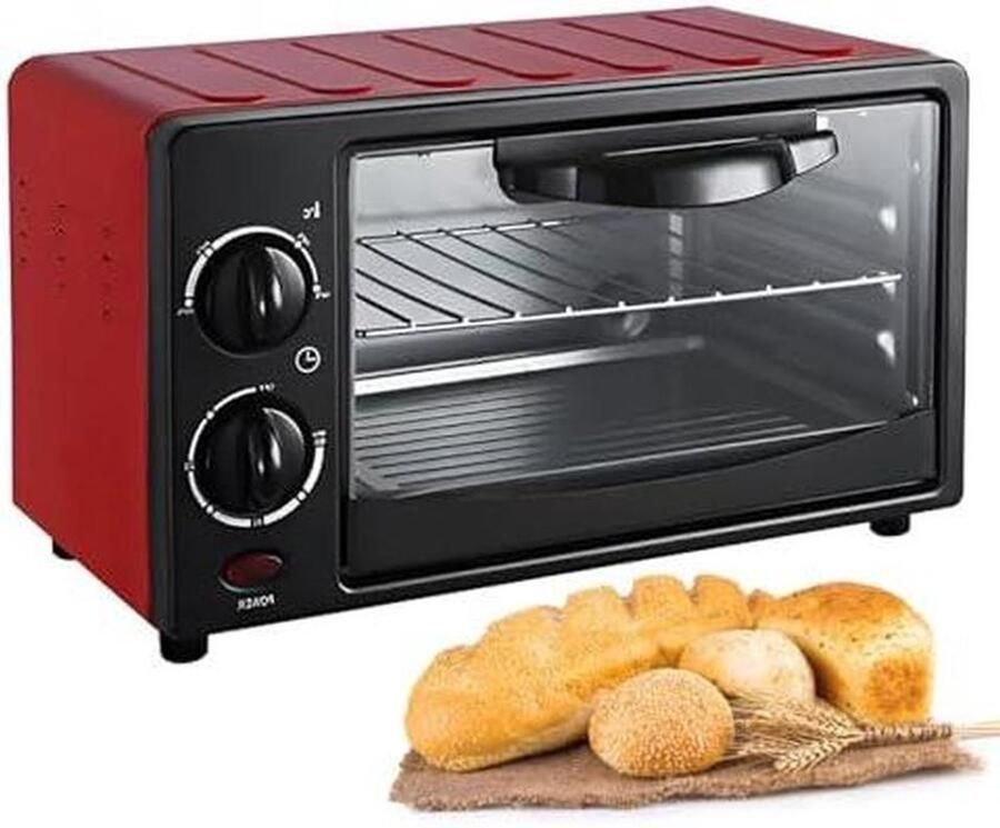Mini Oven Heteluchtoven Aanrecht Gezond Koken Gelijkmatige Verwarming 12 Liter Inhoud Groen