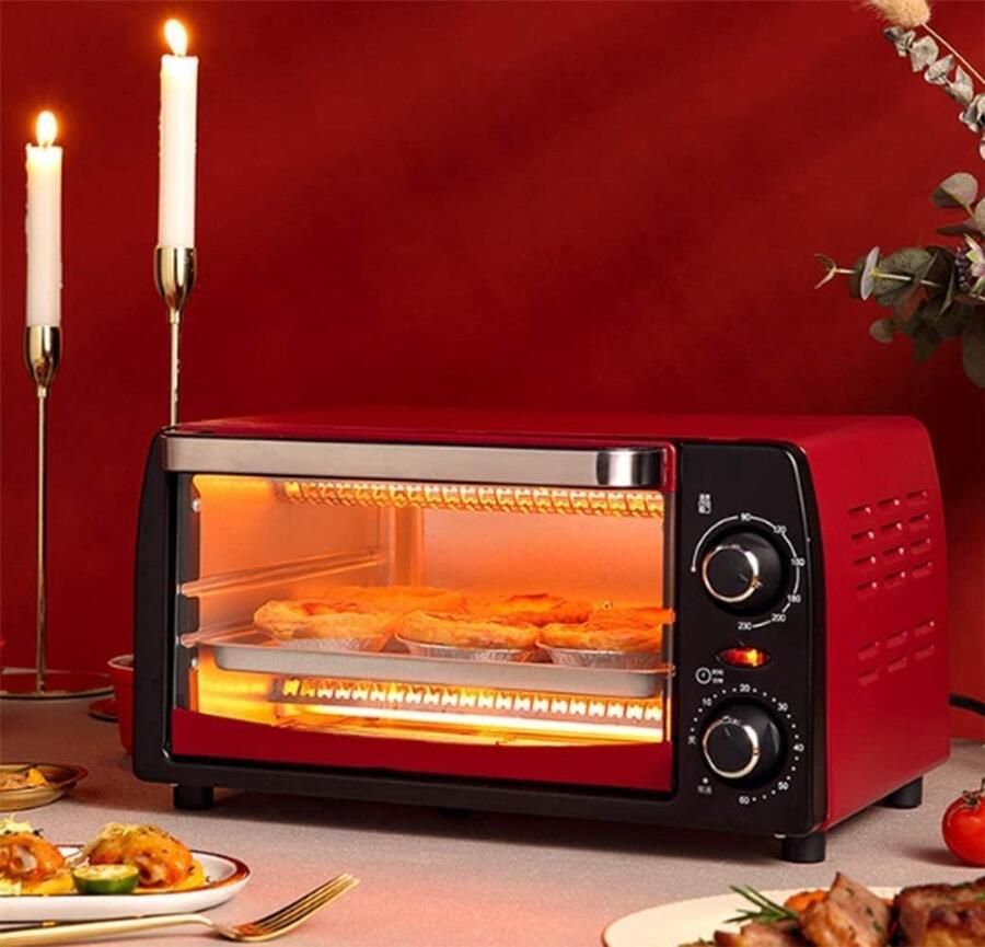 Mini Oven Keukenapparaat Maaltijden Bereiden Super Convectie Technologie 12 Liter Zilverkleurig