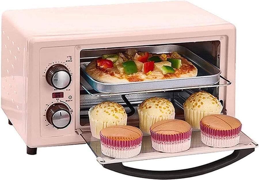 Mini Oven Kleine Bak Lekker Bakken Multifunctioneel Apparaat 11 Liter Capaciteit Rood