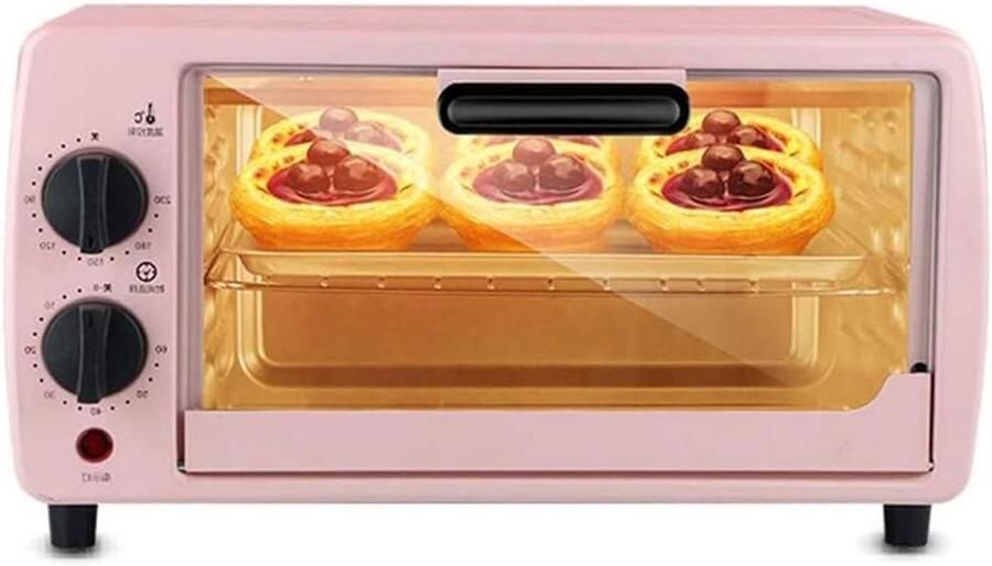 Mini Oven Kleine Oven Koken en Bakken Circulatiefunctie 9 Liter Roze