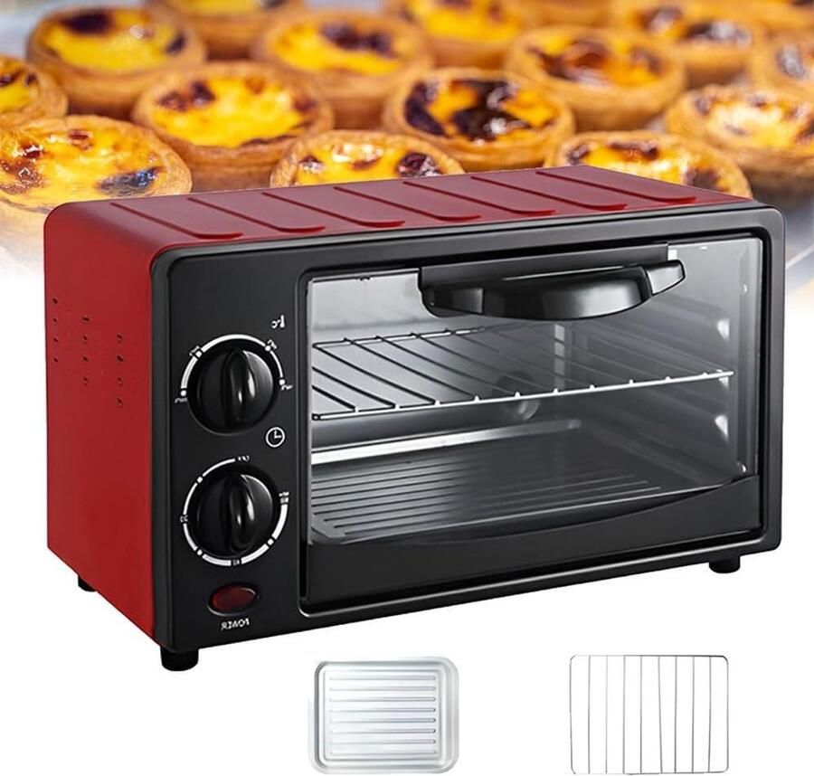 Mini Oven Kleine Oven Ovens Kleine Maaltijden Bereiden Verstelbare Temperatuur 12L Groen