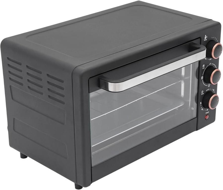 Mini Oven Kleine Oven Snel Bakken Veelzijdige Grillfunctie 22 Liter Capaciteit Zwart
