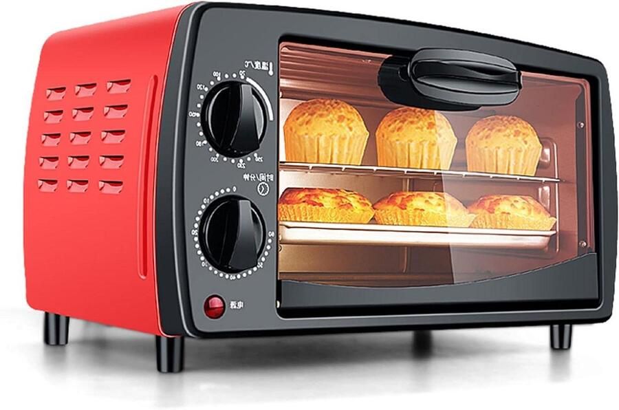 Mini Oven Kleine Oven Snel Koken Temperatuur Controle 12 Liter Rood