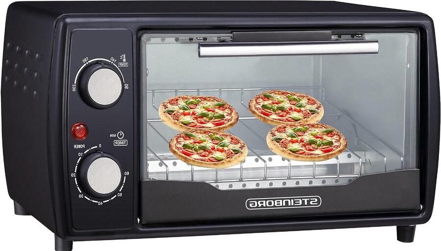 Mini Oven Kleine Oven Snelle Maaltijden 10 Liter Capaciteit 1000 Watt Zwart