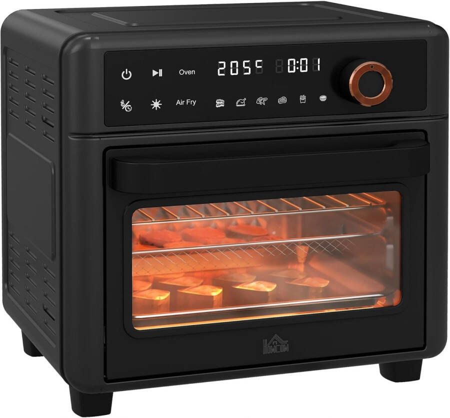 Mini-oven met convectie en heteluchtfriteuse 13 l 12 programma's 1200 W