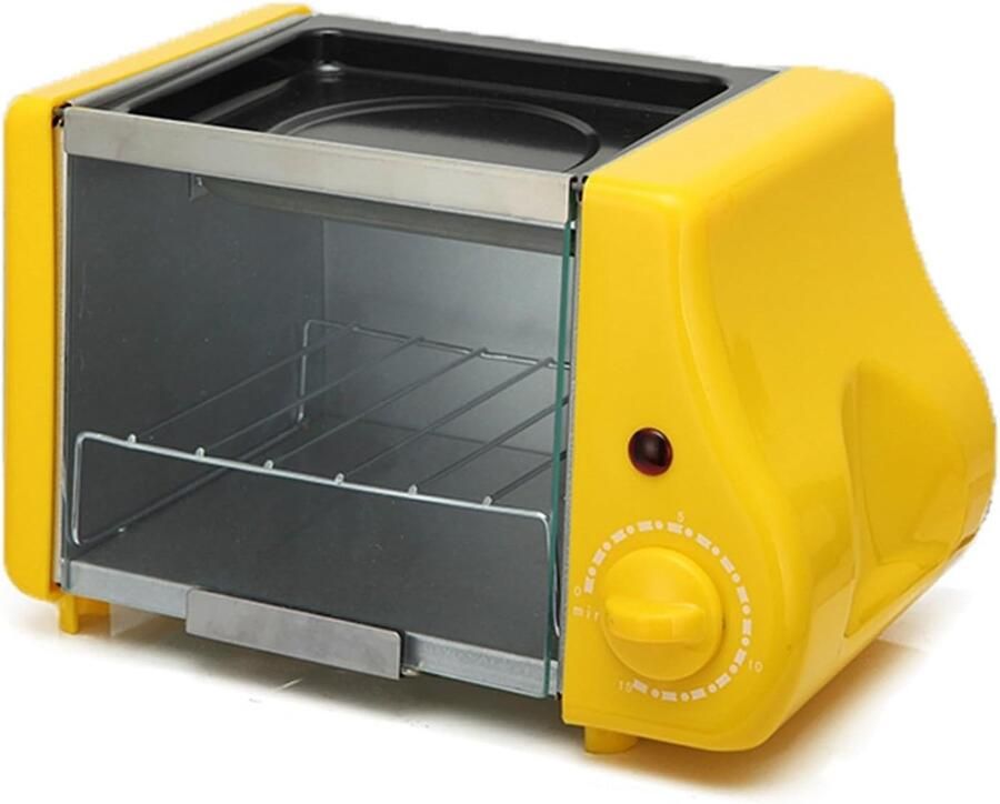 Mini Ontbijtmachine Elektrische Bakpan Ontbijt Maken Geplande Schakelaar 100 x 100 x 100 mm Geel