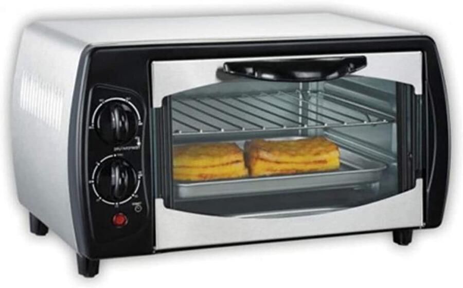 Mini Oven RVS Compacte Oven Convectie Braden Bakken Gelijkmatige Warmte Niet gespecificeerd Zilver