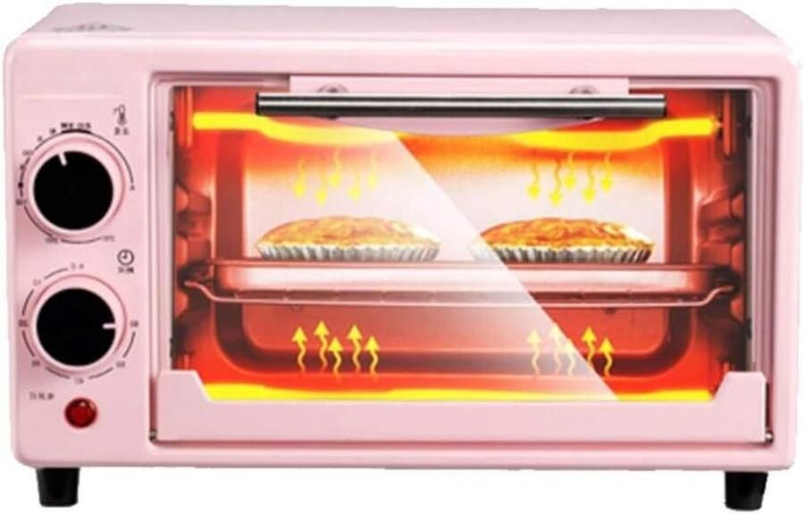 Mini Oven Tafeloven Bakoven Koken Bakken Dubbellaags Braden 10L Zwart RVS