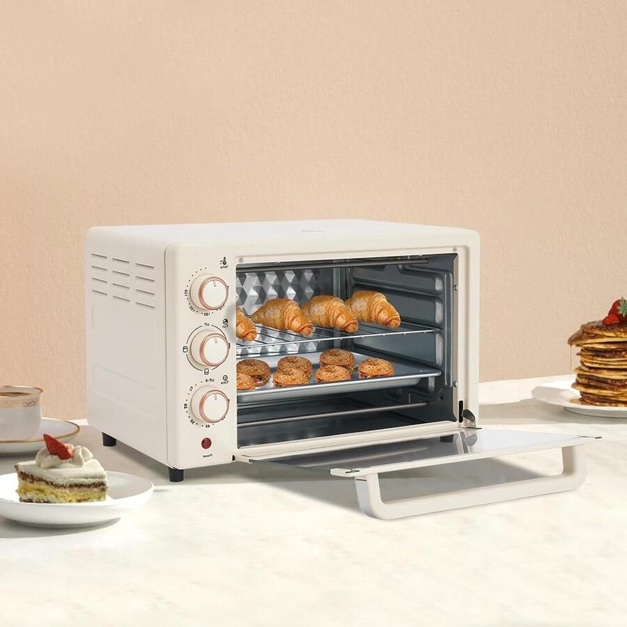 Mini Oven Tafeloven Elektrisch Kleine Keuken Met Timer 22 Liter Wit