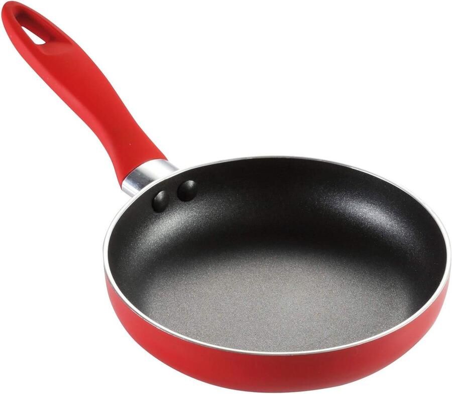 Mini Pan Kleine Koekenpan Porties Koken Antiaanbaklaag Diameter 12 cm Rood