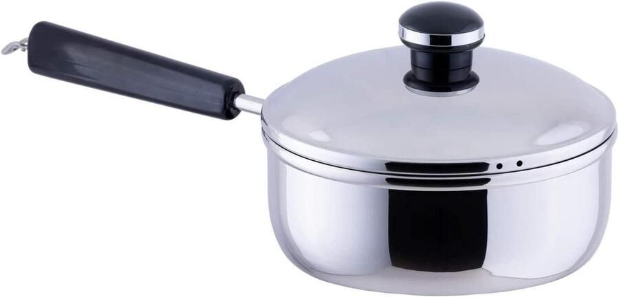 Mini pan Kleine kookpan Kleine porties koken Roestvrij staal 16cm Zilver