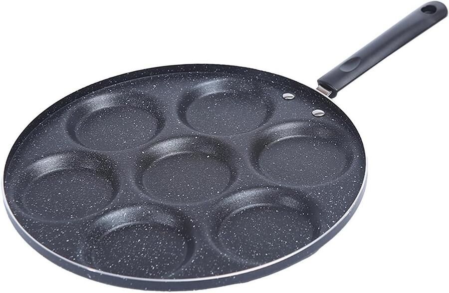 Mini Pancake Pan 30 cm 7 Compartimenten Met anti-aanbaklaag Ideaal voor mini pannenkoeken SnelShoppen