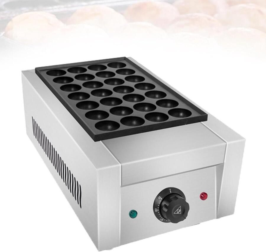 Mini Pannenkoek Apparaat Poffertjespan Elektrisch Snacks Maken Hoge Dichtheid Aluminium 52 x 30 x 20 cm