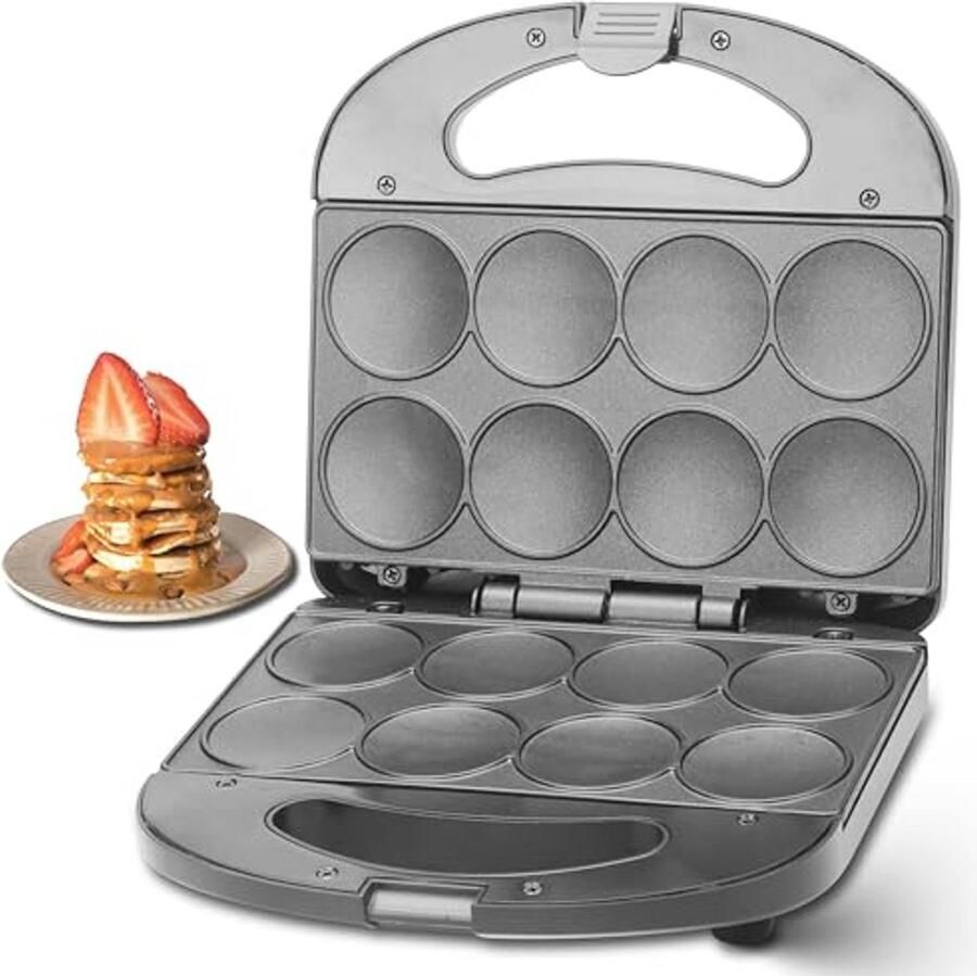 Mini Pannenkoekenmachine voor Kleine Pannenkoeken Ideaal voor Ontbijt en Snacks