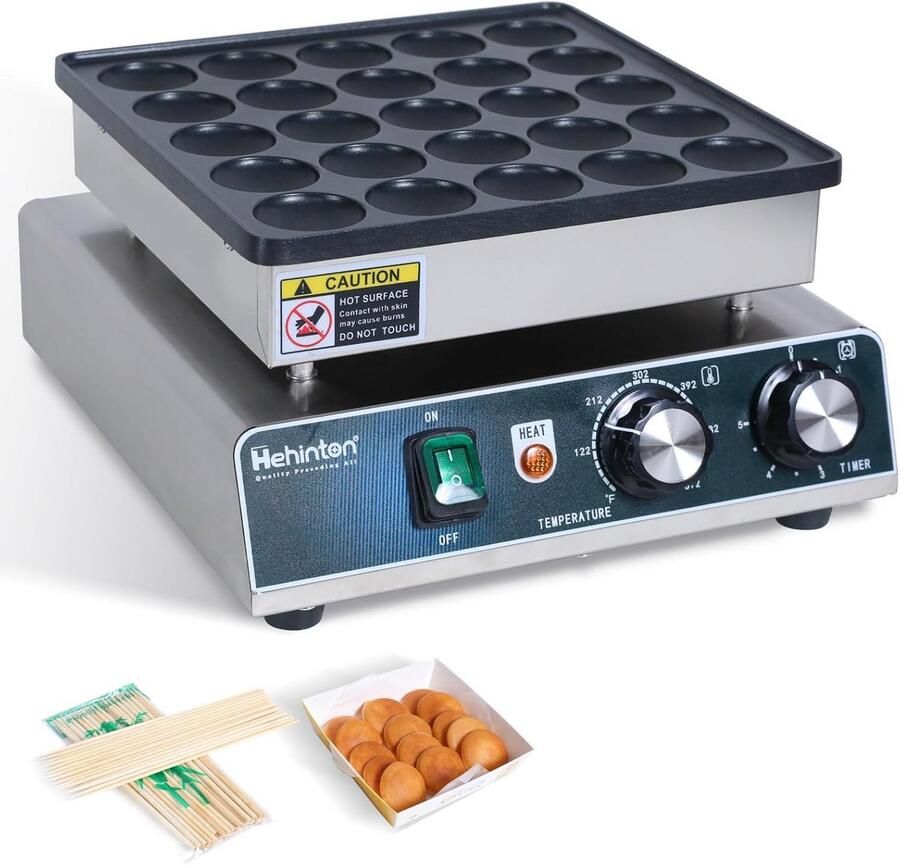 Mini Pannenkoekenmachine voor Poffertjes en Dutch Pancakes Non-stick 110V