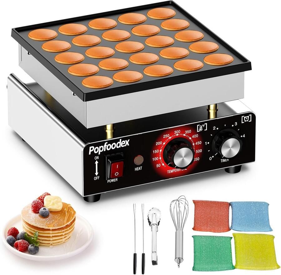 Mini Pannenkoekenmaker Apparaat Pofertjes Snelle Snacks Maken 25 Stuks Tegelijk 32 x 20 x 25 cm