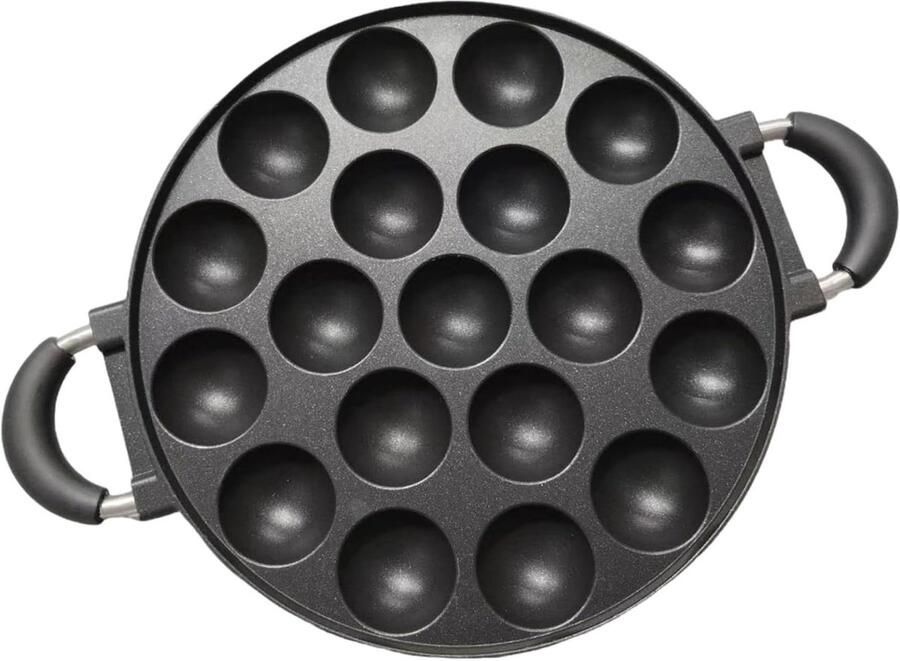 Mini Pannenkoekenmaker Ei Bakpan Ontbijt Maken 19 Vormen 40x28cm Zwart