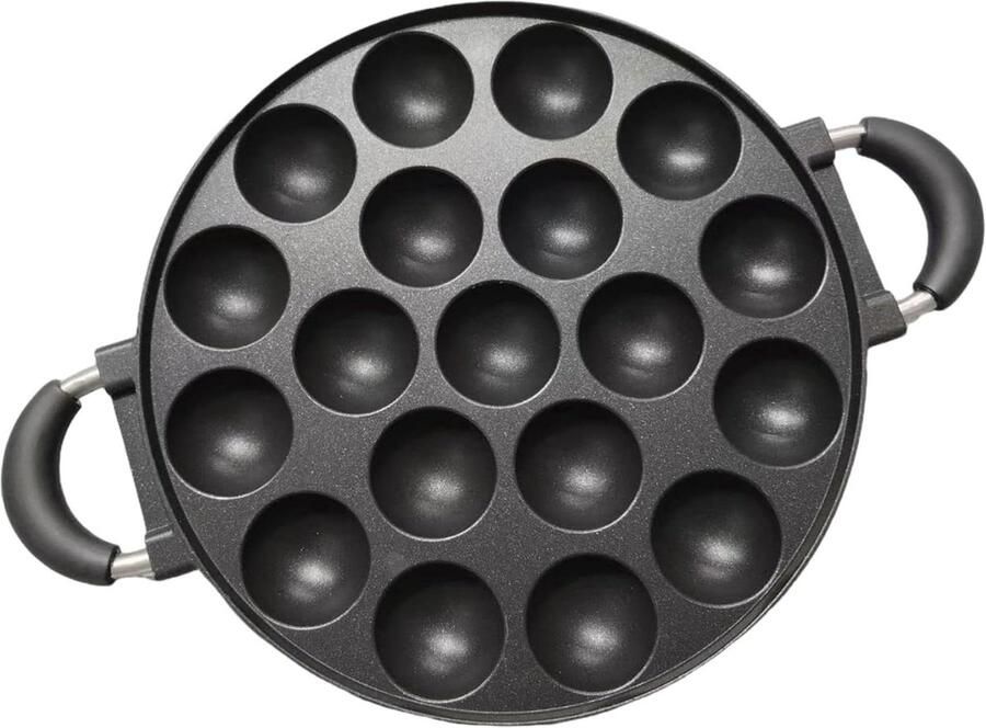 Mini pannenkoekenpan Eierkoekenpan Ontbijt maken 19-vorm ontwerp 40 cm Zwart