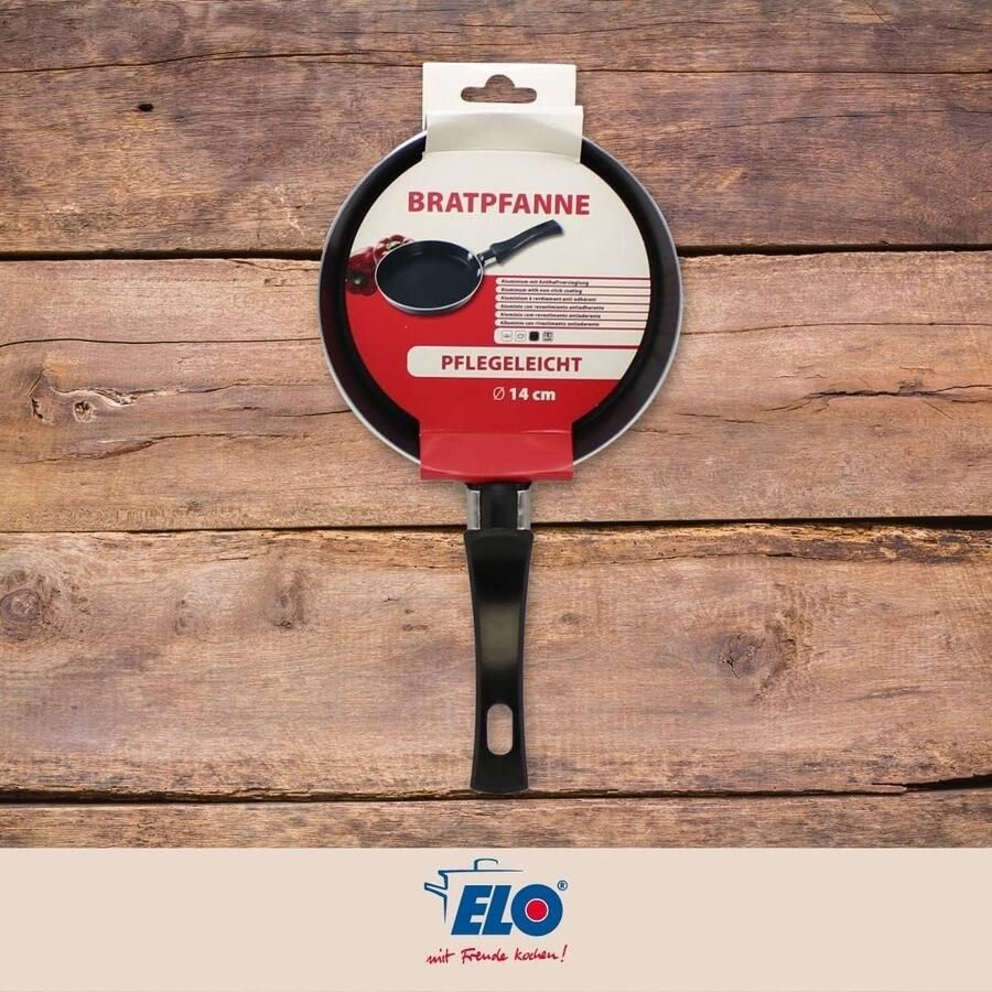 Mini pannenkoekenpan Kleine koekenpan Ontbijt maken Compact formaat 14 cm diameter Zwart