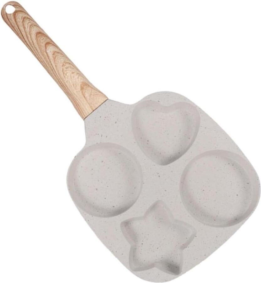 Mini Pannenkoekenpan Koekenpan Maker Ontbijt Bereiden 4-Sleuven Ontwerp 23x23x4 CM Grijs