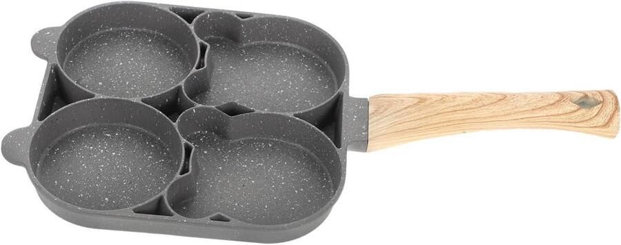 Mini Pannenkoekenpan Omelet Maker Ontbijt Maken Met 4 Compartimenten N.v.t. Grijs