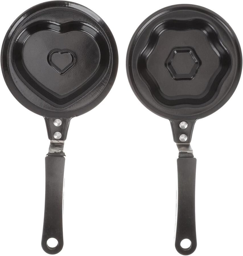 Mini Pannenkoekenpan Omelet Pan Ontbijt Maken Antiaanbaklaag 25.5x12cm Zwart