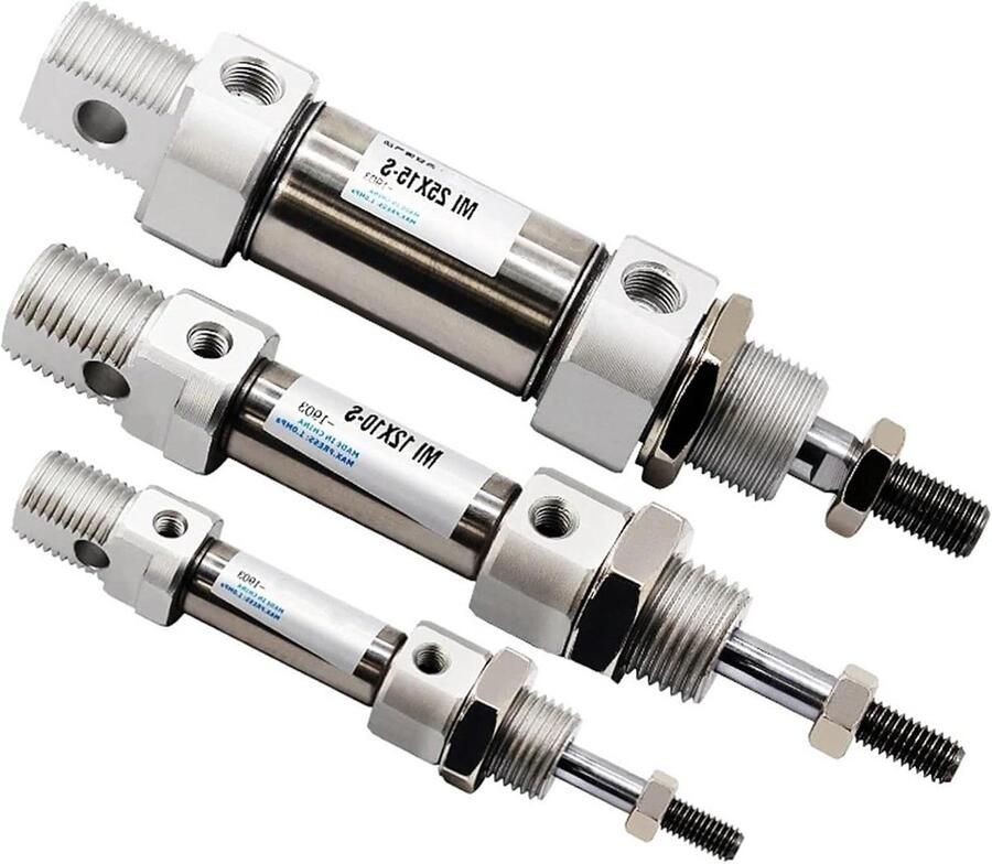 Mini Persluchtcilinder Pneumatische Cilinder Industrieel Gebruik Dubbele Werkende Cilinder 16mm Boring 20mm Slag Roestvrij Staal