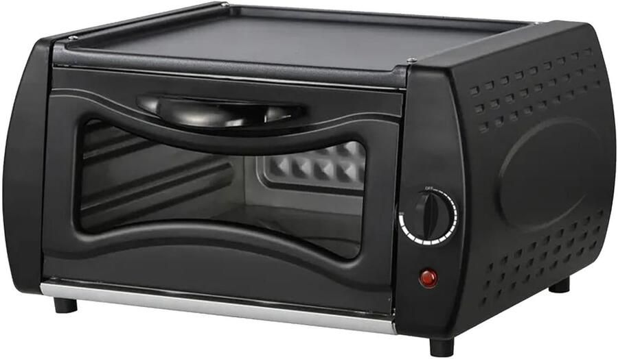 Mini Pizzaoven Elektrische Oven Thuis Koken Dubbele Capaciteit 2100W Vermogen Zwart