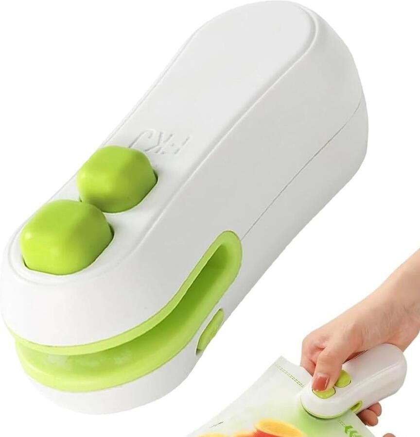 Mini Plastic Zak Sealer Set van 1 stuks Mini Film Lasser Oplaadbare 2-in-1 voor Snacks Mini Sealer Zak met Cutter ShopVlot
