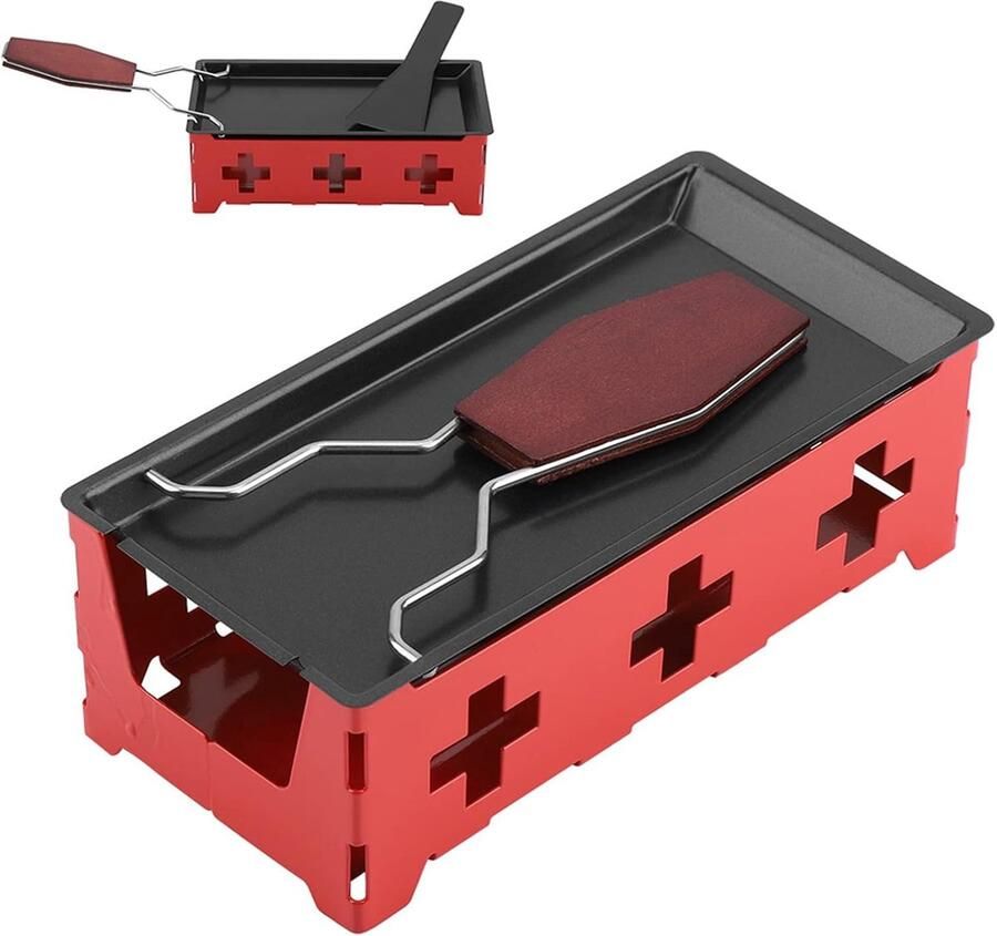 Mini Raclette Grill Kaas Smelter Set Kaas Smelten Kaarsverwarmd Ontwerp 19 x 9.5 x 6 cm