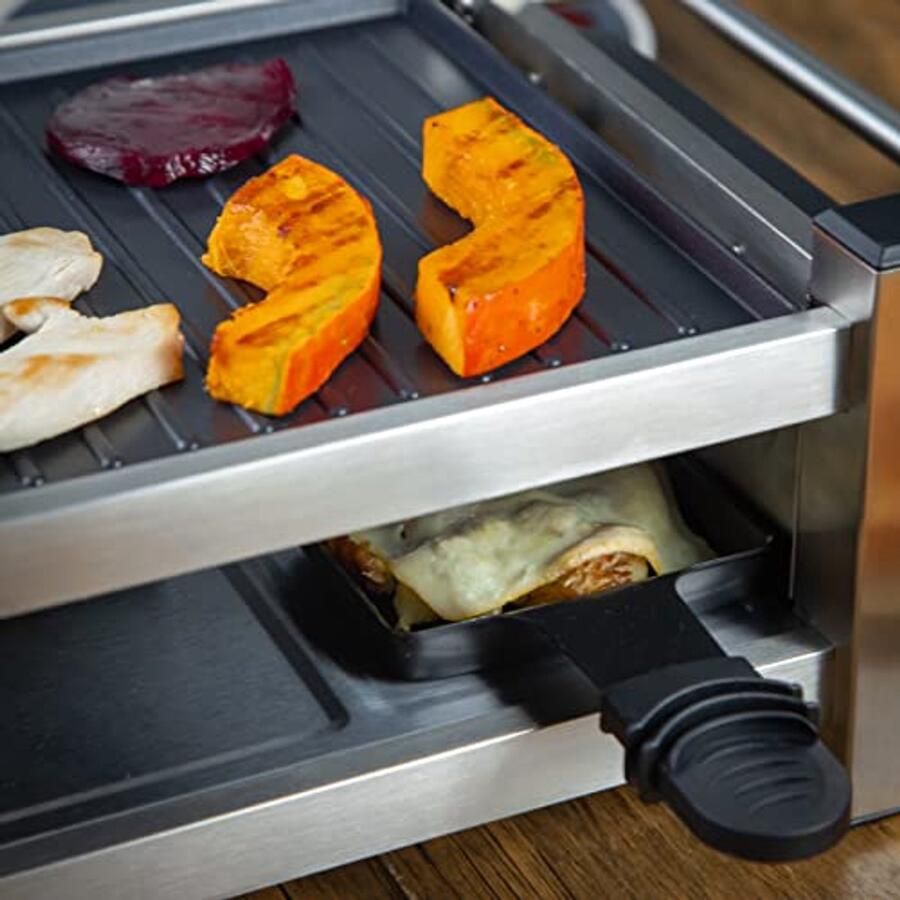 Mini Raclette Oven met Antiaanbaklaag voor 4 Pannetjes